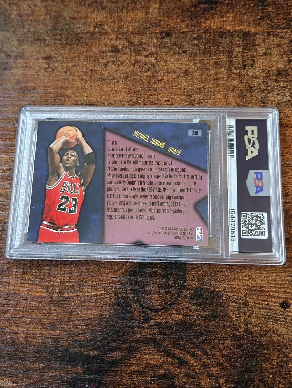 1996 Ultra Michael Jordan Step It Up - Picture 2 of 2